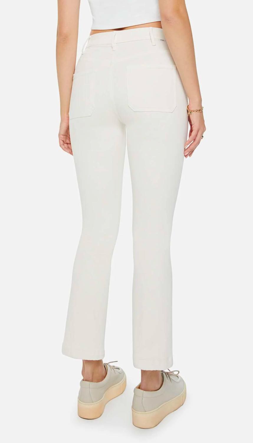 Mother The Hustler Patch Pocket Flood Pants in cream puffs - women's pants - view 5