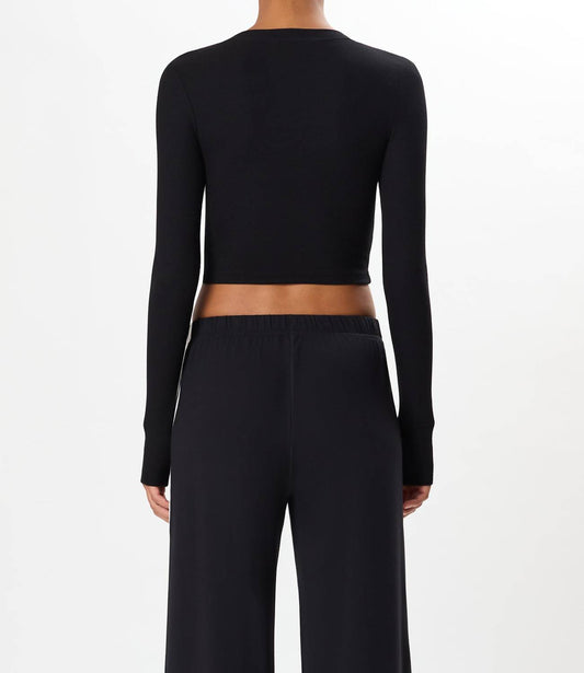 Splits59 - Louise Rib Long Sleeve Crop Top