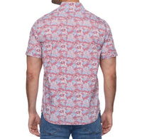 Flags & Anthem - Harrington Short Sleeve Vintage Soft Floral Print Shirt Top