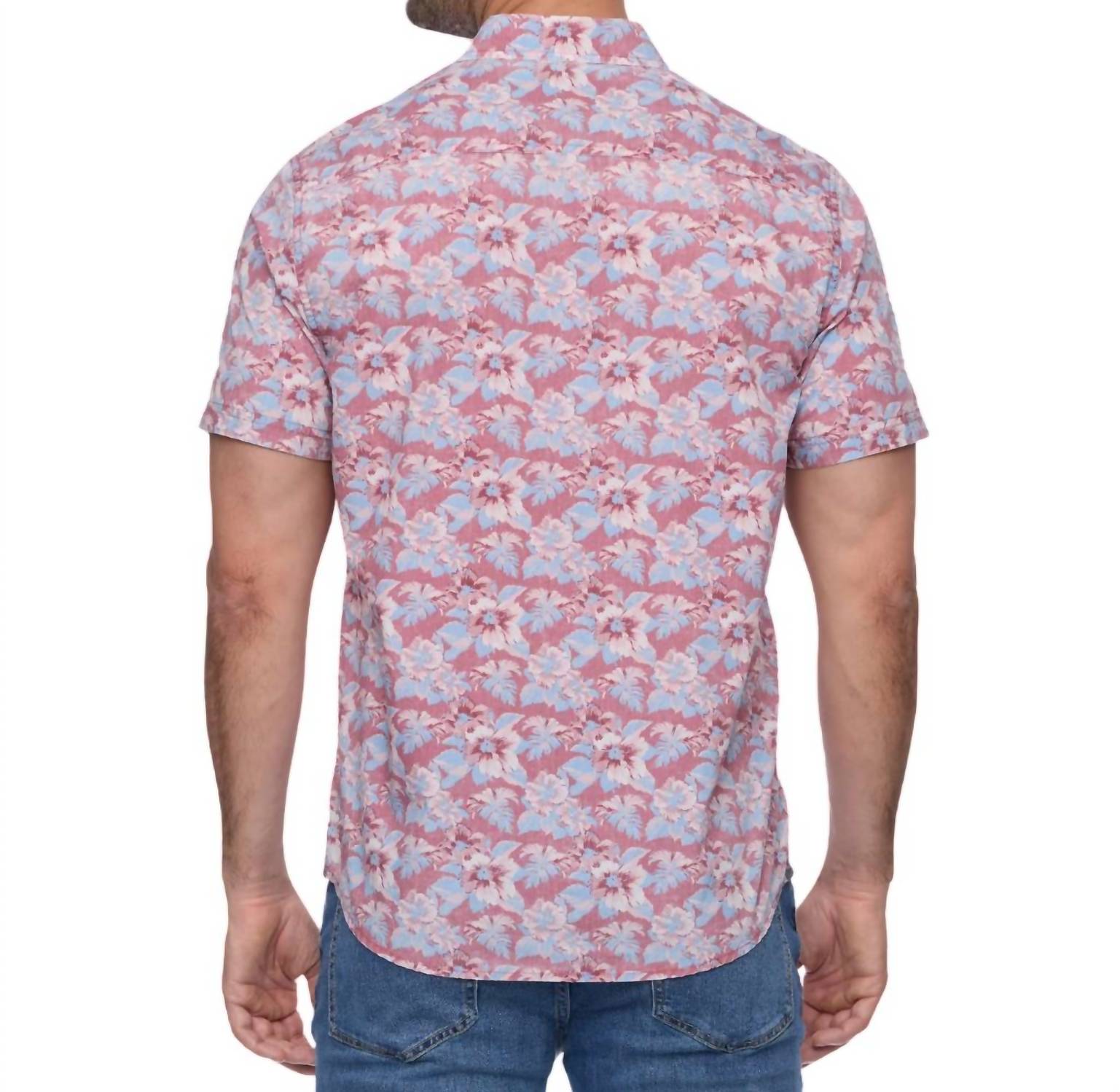 Flags & Anthem - Harrington Short Sleeve Vintage Soft Floral Print Shirt Top