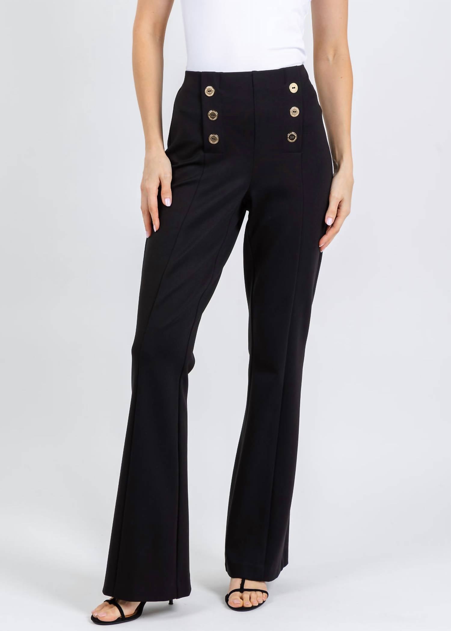 Joseph Ribkoff - Heavy Knit Flared Pull On Pants