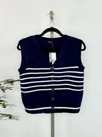 The Workshop - Harbor Stripe Knit Vest