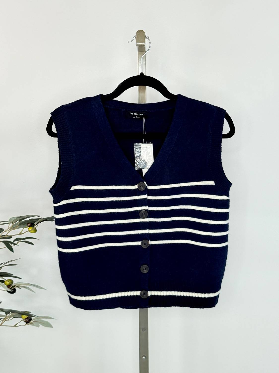 The Workshop - Harbor Stripe Knit Vest