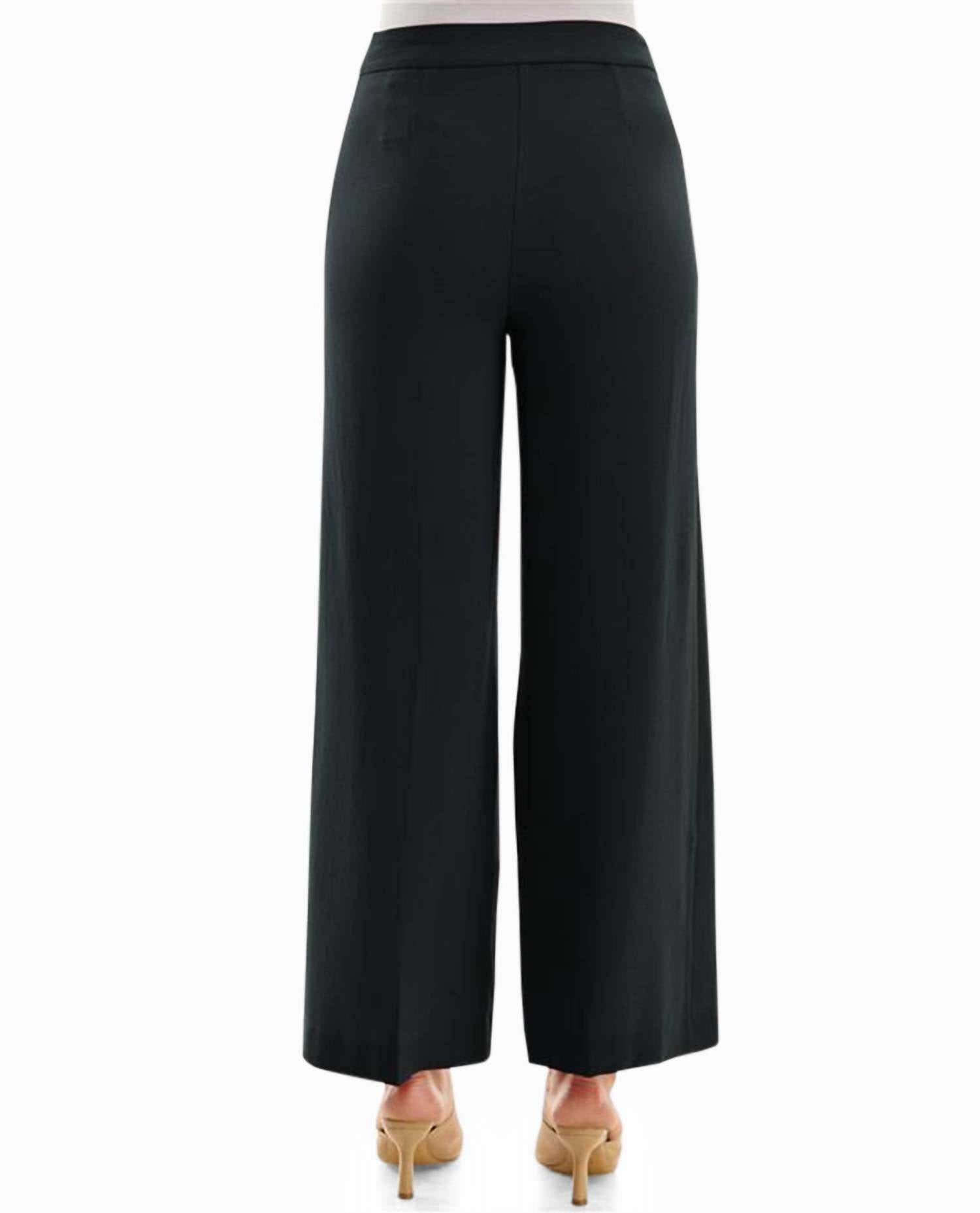 Nicole Miller - Claire Stretch Crepe Wide Leg Pants