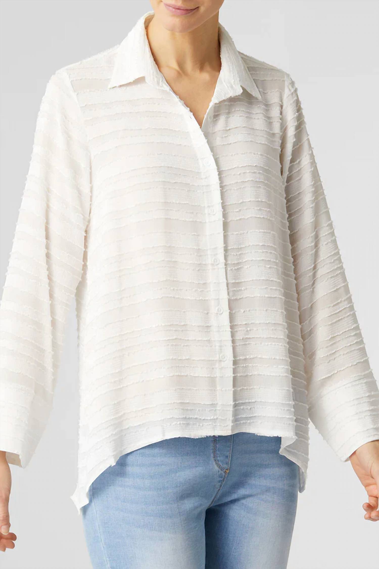 Coco + Carmen - Lee Frayed Stripe Chiffon Shirt