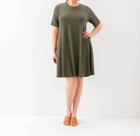 Karen Kane - Short Sleeve A-line Dress - Plus