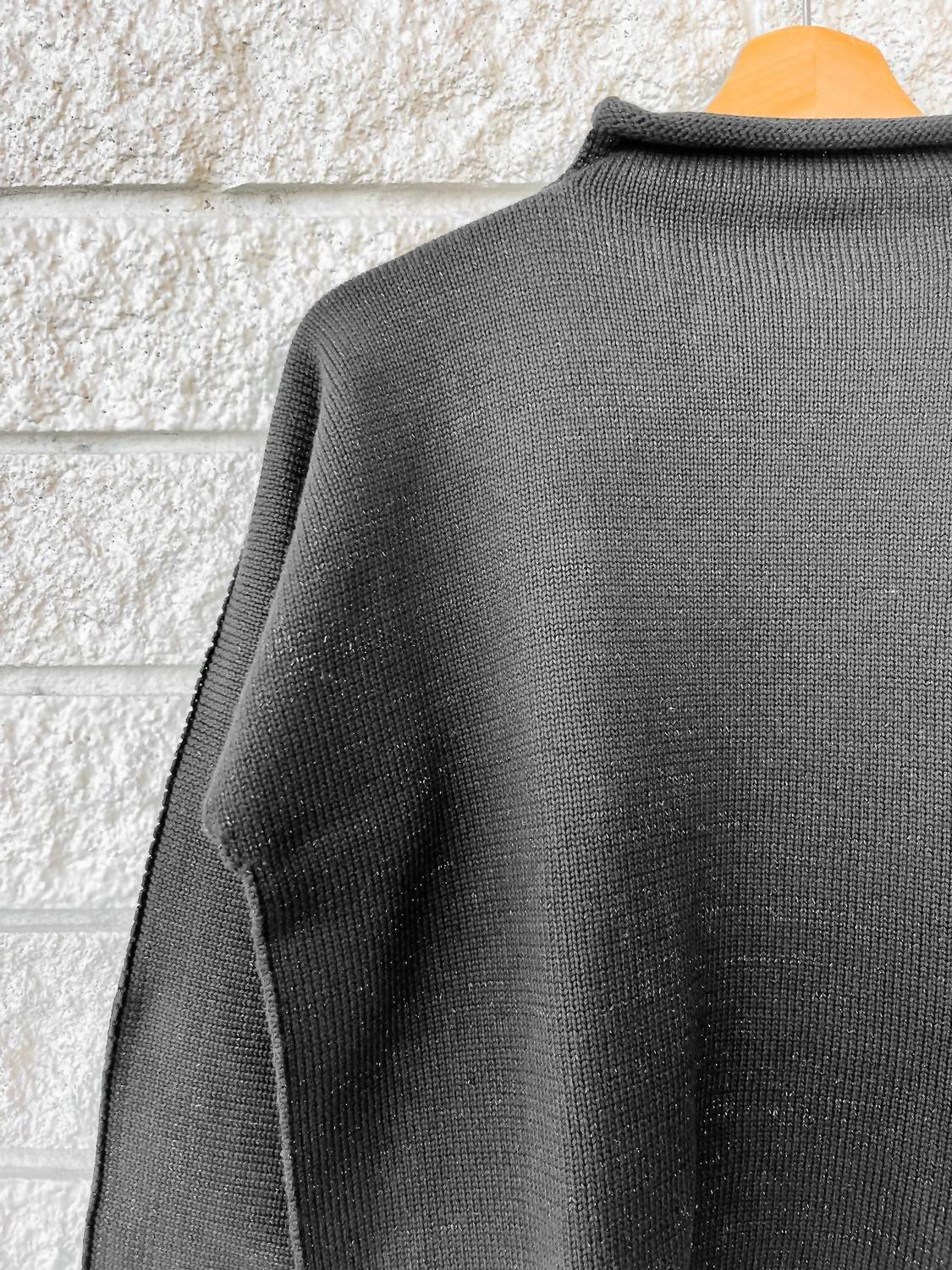 Frank & Eileen Monterey Long Sleeve Crew Neck Sweater in black black glitter - women's sweater - view 4