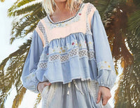 Pol - Boho Patchwork Blouse