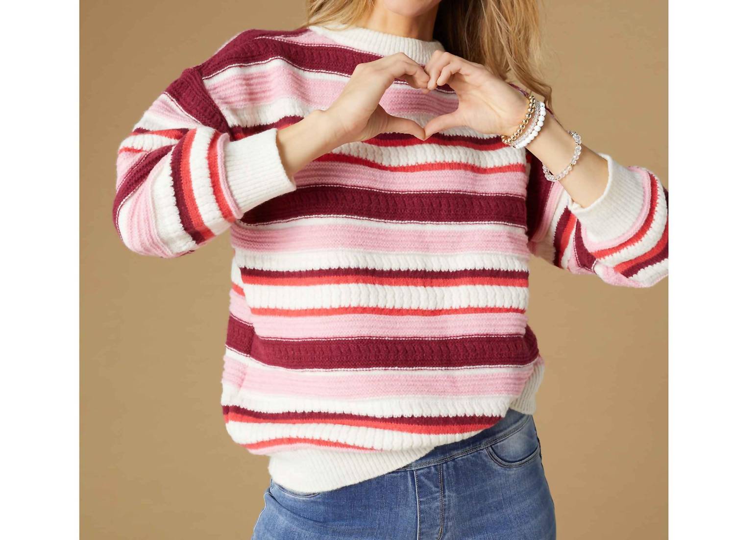 Coco + Carmen - Paloma Textured Stripe Sweater