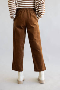 ALLIE ROSE Corduroy Pant in brown - women's pants - detail view