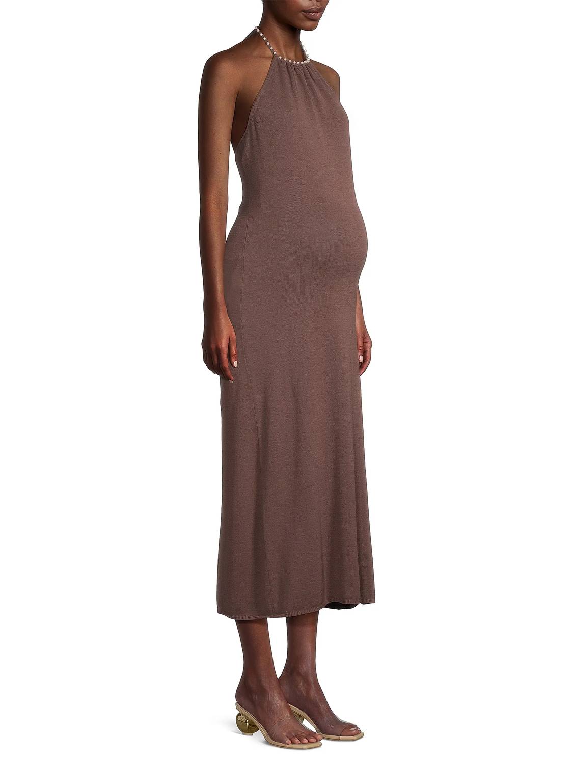 Emilia George - Emmi Halter Midi Maternity Dress