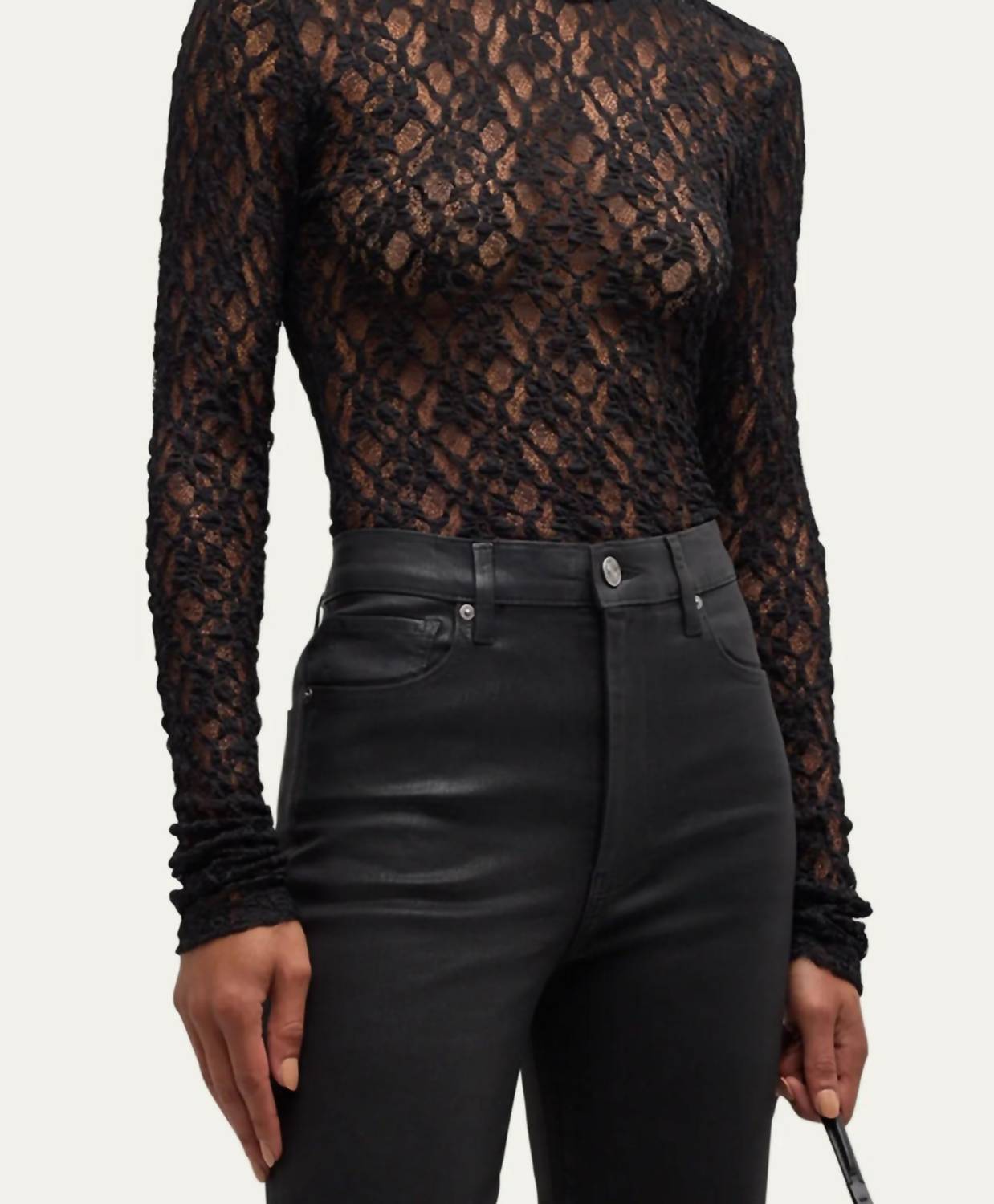 Frame - Mesh Lace Crewneck
