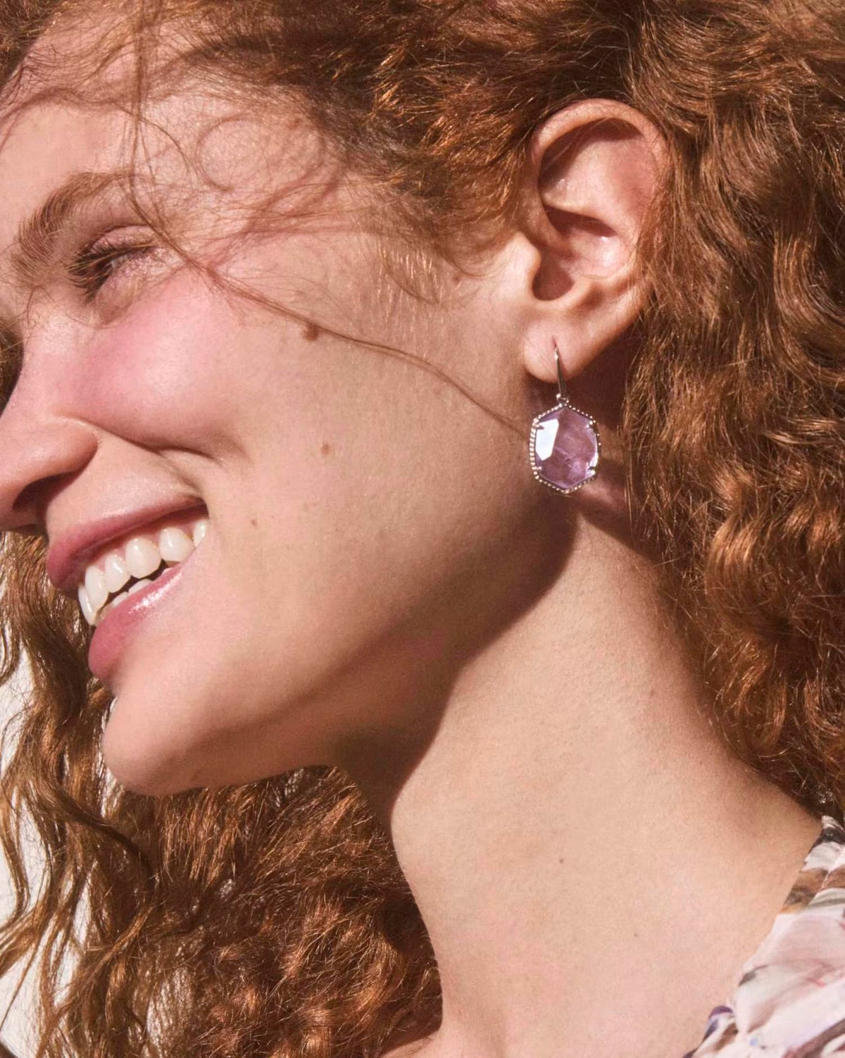 Kendra Scott - Women's Daphne Amethyst Frame Drop Earrings