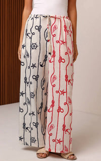 Shore - Beaded Beach Wide Leg Pants