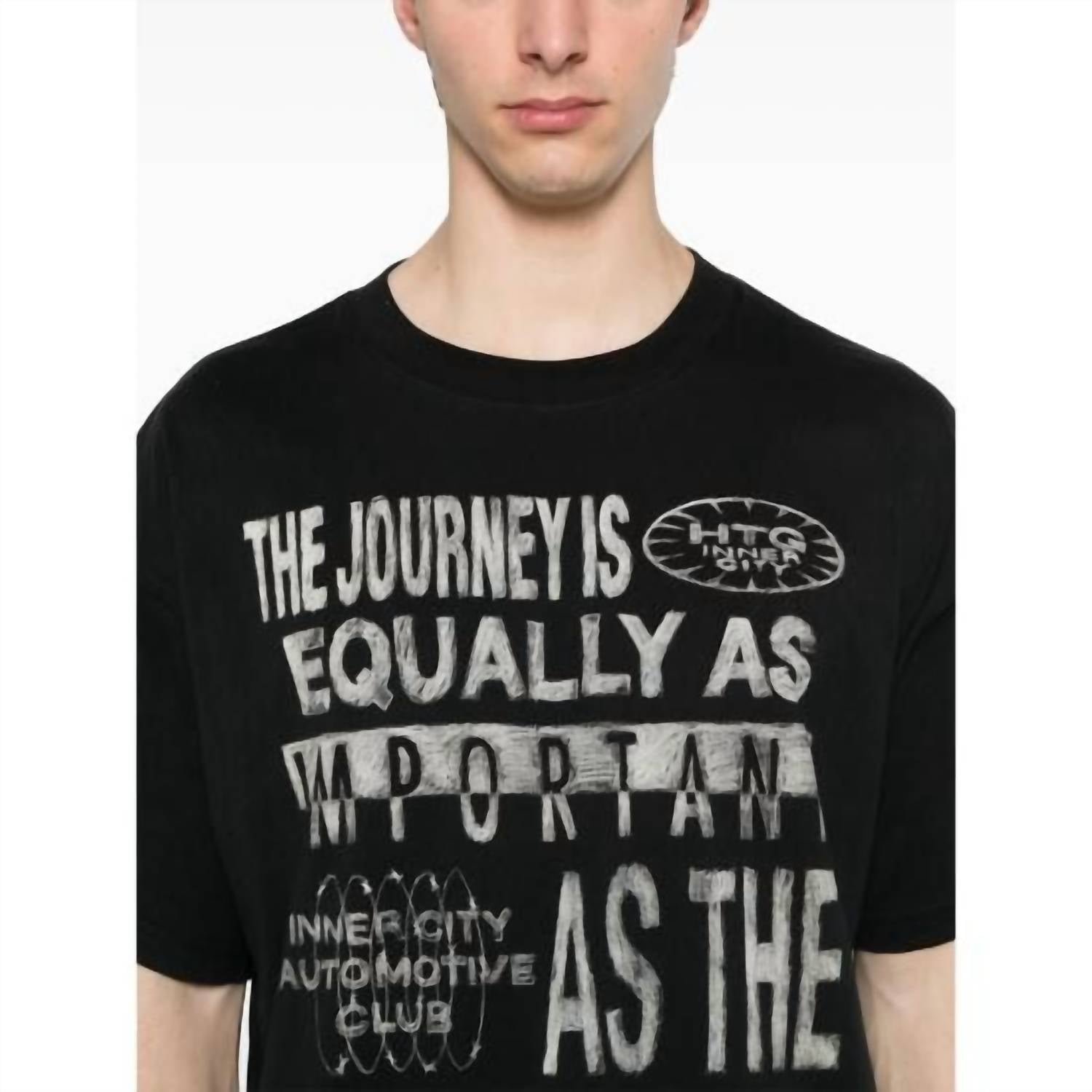 HONOR THE GIFT Men's Travelled Journey Tee in black - men's t-shirt - alternate view