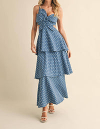 Klesis - Floral Cutout Dress