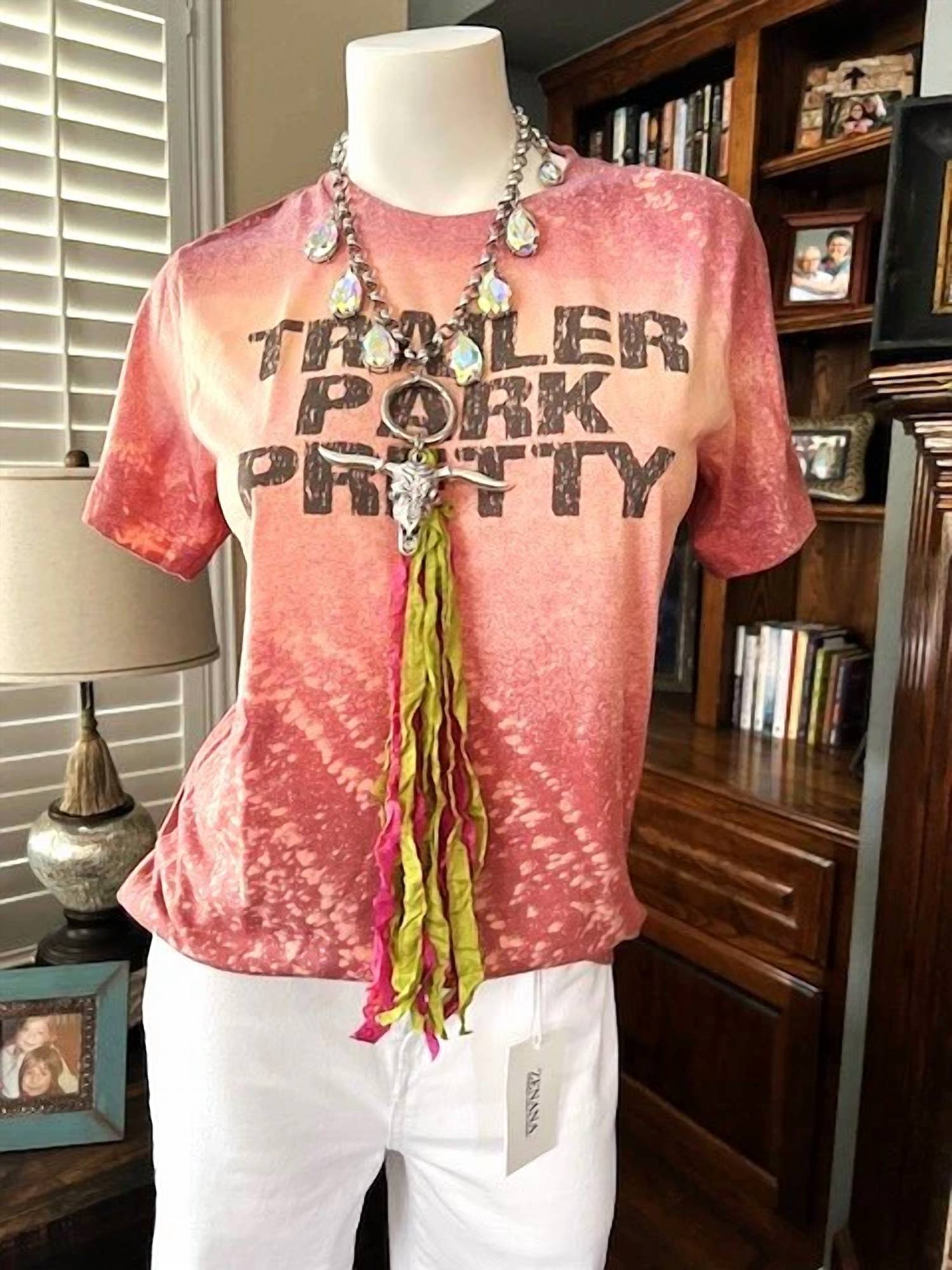 Keep It Gypsy - Women's Trailer Park Pretty Acid Washed T-shirt