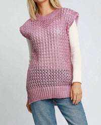 Umgee - Iridescent Knit Vest
