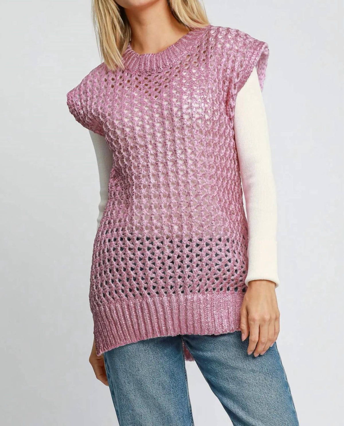 Umgee - Iridescent Knit Vest