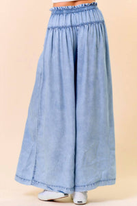 Doe And Rae - Comfort Tencel Denim Volume Wide Leg Pants