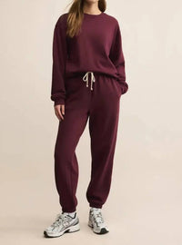 Z Supply Stadium Jogger Pant in merlot - women's pants