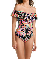 La Blanca - Off The Shoulder Ruffle Mio One Piece