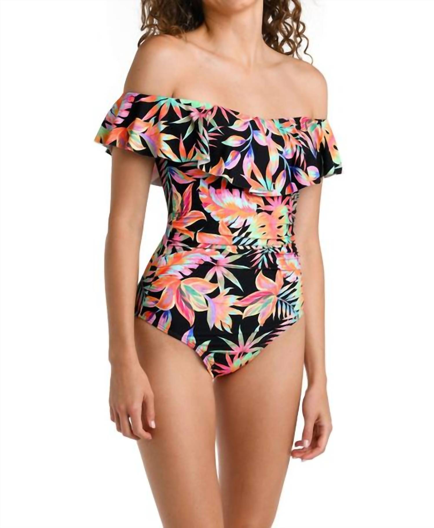 La Blanca - Off The Shoulder Ruffle Mio One Piece