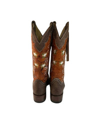 Corral Women's Floral Western Boots in burnt orange - women's shoe - alternate view