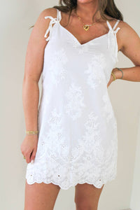 Storia - New Hope Eyelet Cutout Mini Dress