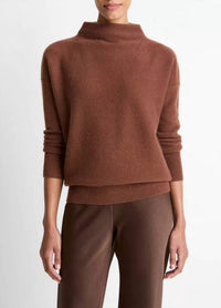 Vince - Plush Cashmere Funnel-Neck Sweater