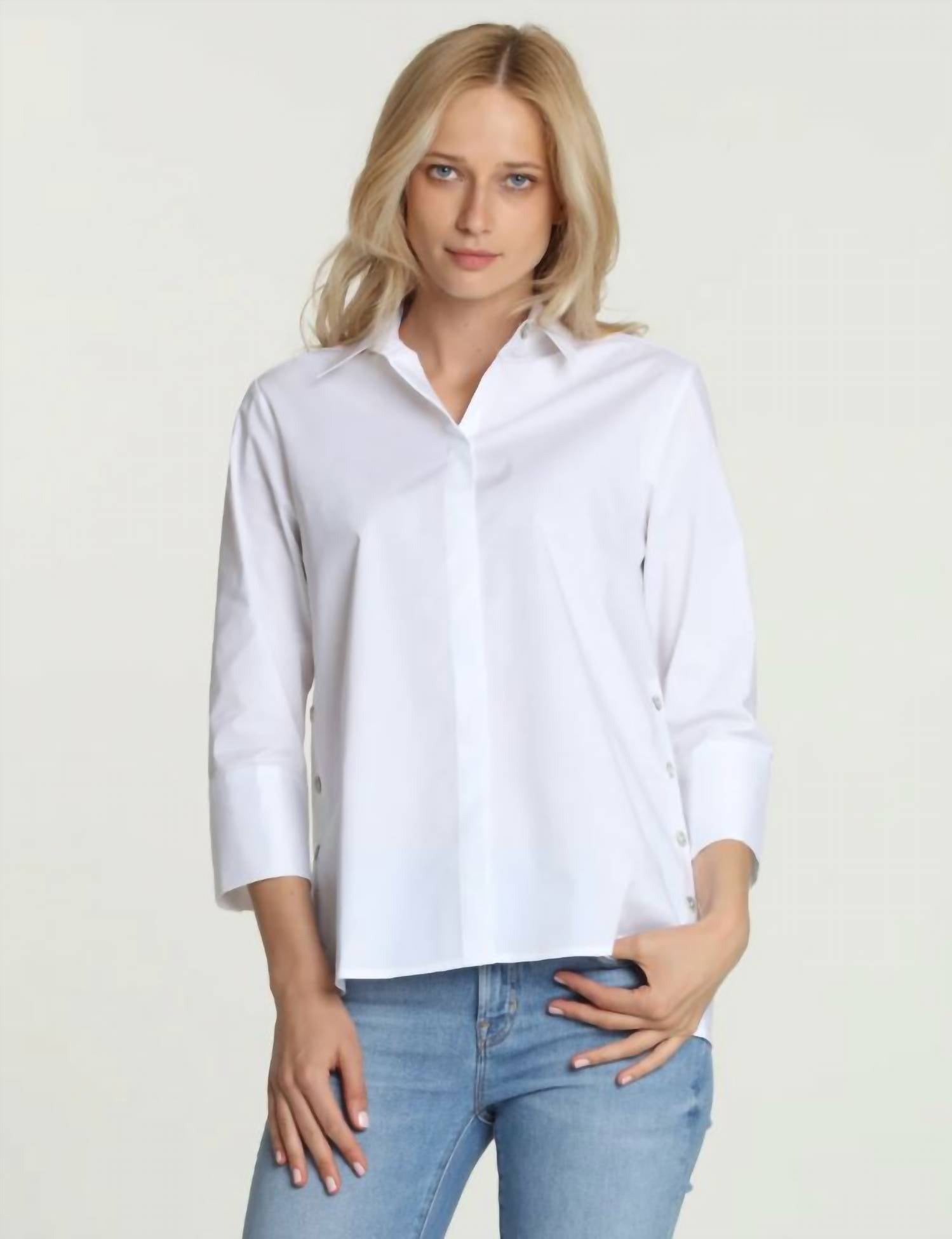 Hinson Wu - Maxine Quarter Sleeve Button Up Shirt