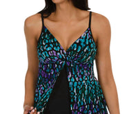 Caribbean Joe - Mesh Fly Away Tankini Top