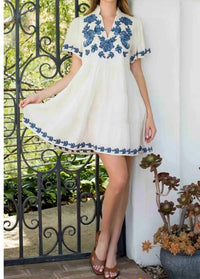 Mint Exclusives - Jackie Flutter Sleeve Embroidered Dress
