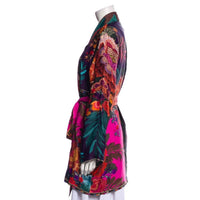 Farm Rio - Women's Flower Scarves Long Sleeve Robe
