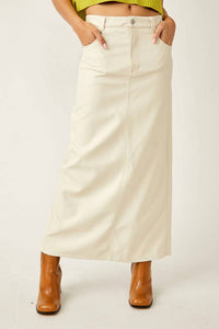 Free People - City Slicker Vegan Maxi Skirt