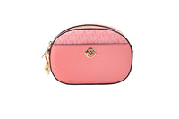 Michael Kors - Women's Jet Set Glam Leather Oval Crossbody Handbag Purse