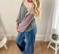 Lovely Melody - Keeley Corded Color Block Top