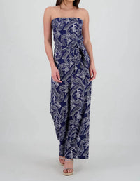 La Mer Luxe - Alia Strapless Printed Jumpsuit