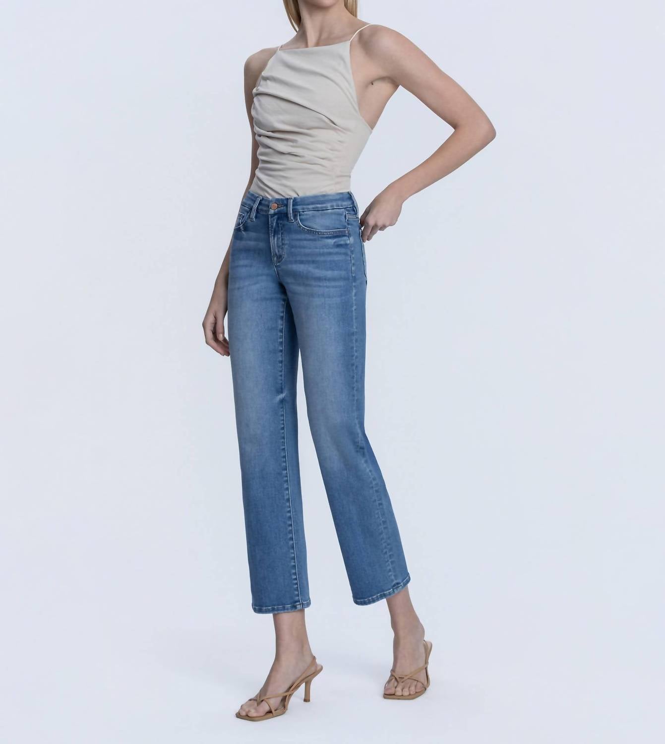 Lovervet - Romy Mid Rise Ankle Straight Jeans