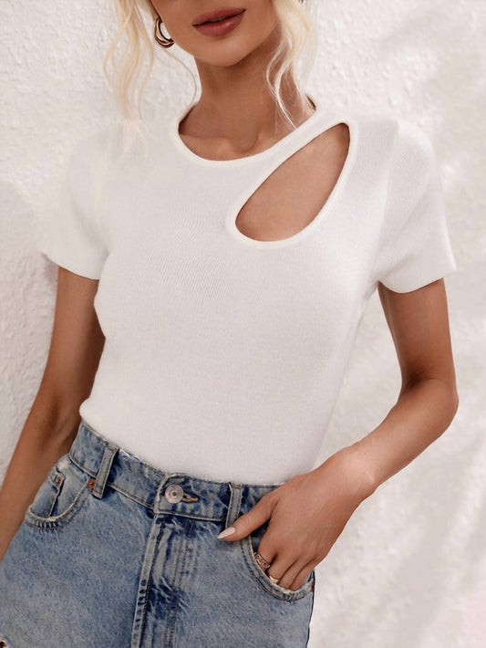 Tricia Cutout Ribbed Knit Top