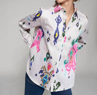 Vilagallo - Front Twist Stripes Blouse