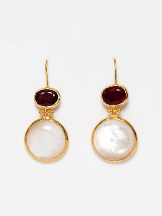Avenue Chic - Women's Antique Pearl Earrings
