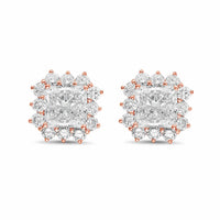 Diana M Jewels - Women's Radiant Lab-Grown Diamond Stud Earrings (8.00 Ct TCW) - Elegant Plus