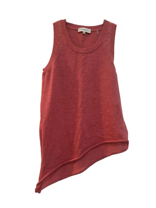 White + Warren - LINEN SLUB BLEND SIDE TIE TANK