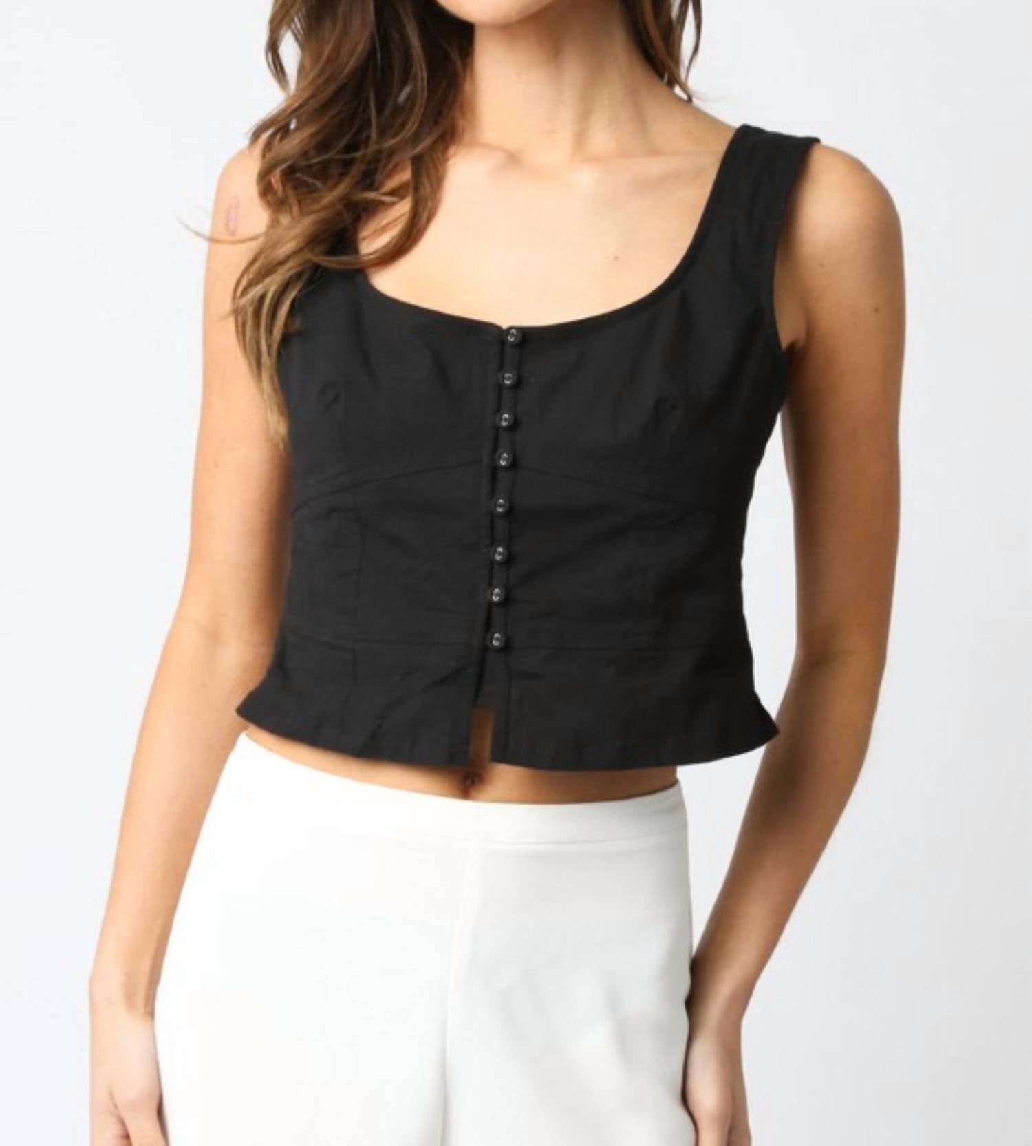 Olivaceous - Winnie Button Top