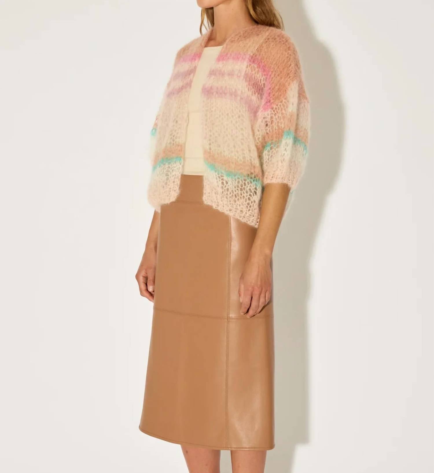 Maiami - Mohair Short Sleeve Bomber Cardigan
