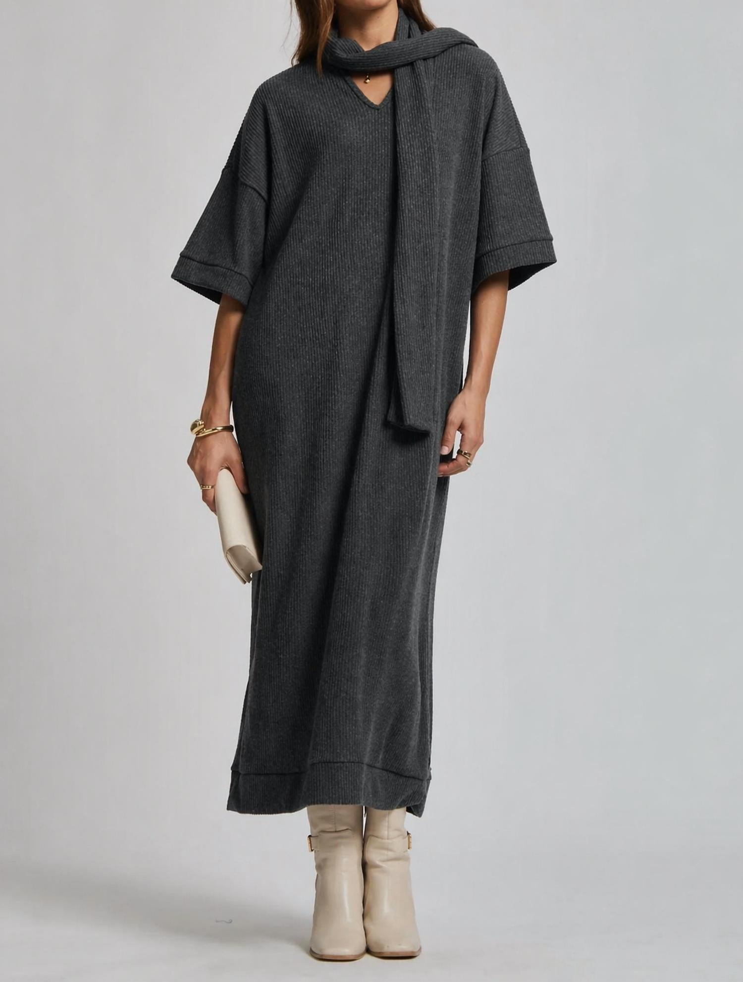 Dear Scarlett - Women's Kate Ribbed Maxi Dress