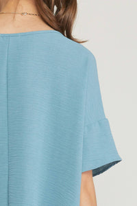 Entro - Round Neck Babydoll Top