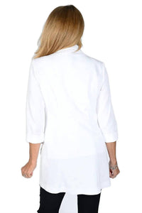 Frank Lyman Waylla Knit Jacket in white - women's jacket - detail view