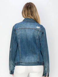 Risen - Relaxed Fit Vintage Denim Jacket - Plus